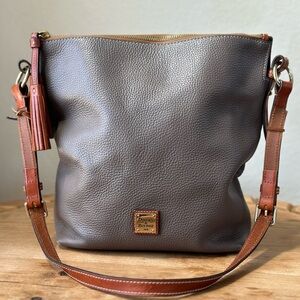 Gray leather Dooney & Bourke satchel